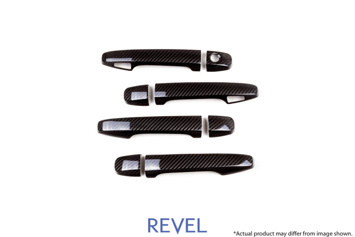 Revel GT Dry Carbon Door Handle Covers (FL/FR/RL/RR) 15-18 Subaru WRX/STI - 8 Pieces - Bull Strap