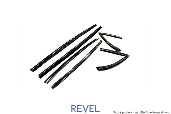 Revel GT Dry Carbon Door Window Moulding Cover 2020 Toyota GR Supra - 6 Pieces - Bull Strap