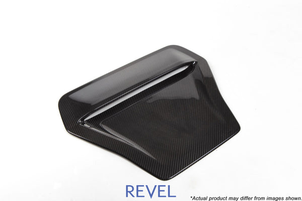 Revel GT Dry Carbon Engine Hood Scoop Cover 17-18 Honda Civic Type-R - 1 Piece - Bull Strap