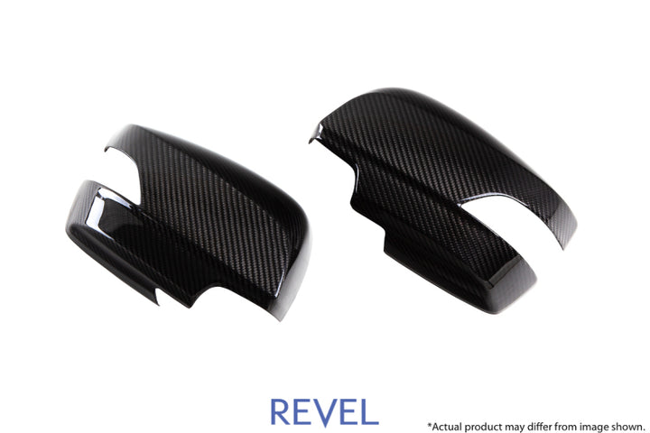 Revel GT Dry Carbon Mirror Covers (Left & Right) 15-18 Subaru WRX/STI - 2 Pieces - Bull Strap