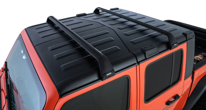 Rhino-Rack 07-22 Jeep Wrangler JK/JL 4 Door Hard Top Vortex SG 2 Bar Roof Rack - Black - Bull Strap