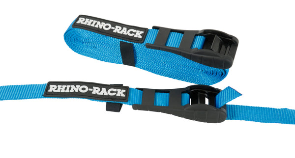 Rhino-Rack Rapid Tie Down Straps w/Buckle Protector - 4.5m/15ft - Pair - Red - Bull Strap