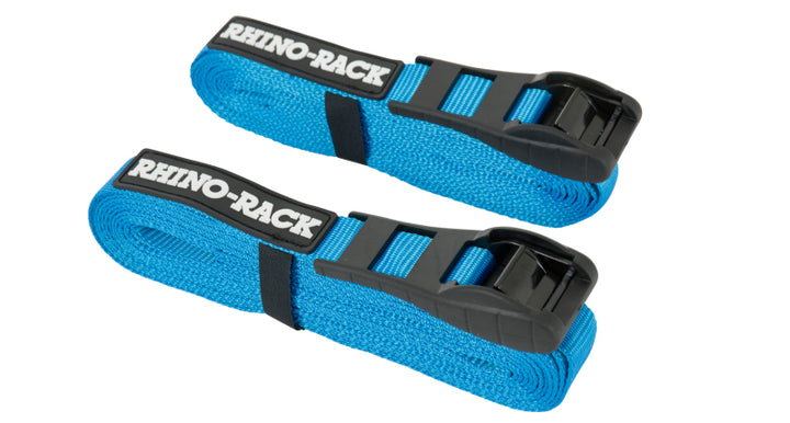 Rhino-Rack Rapid Tie Down Straps w/Buckle Protector - 4.5m/15ft - Pair - Red - Bull Strap