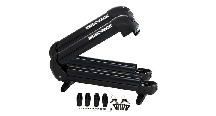 Rhino-Rack Universal Ski/Snowboard Carrier - Fits 3 Pairs of Skis or 2 Snowboards - Black - Bull Strap