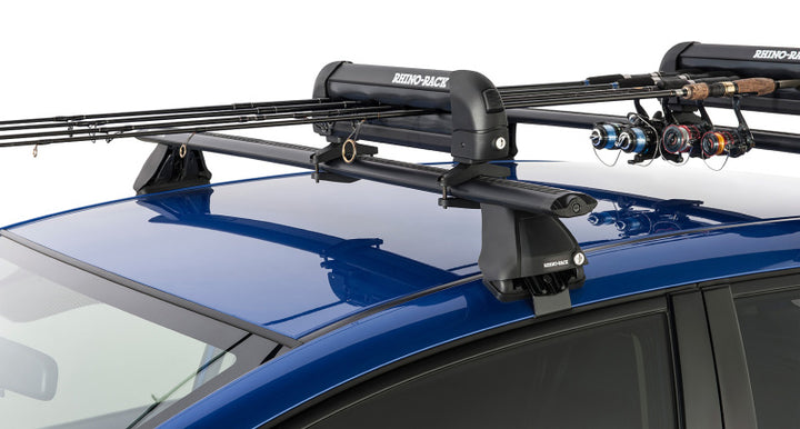 Rhino-Rack Universal Ski/Snowboard Carrier - Fits 3 Pairs of Skis or 2 Snowboards - Black - Bull Strap