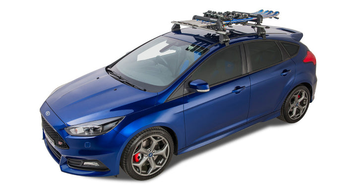 Rhino-Rack Universal Ski/Snowboard Carrier - Fits 4 Pairs of Skis or 2 Snowboards - Black - Bull Strap