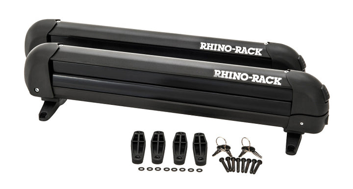 Rhino-Rack Universal Ski/Snowboard Carrier - Fits 4 Pairs of Skis or 2 Snowboards - Black - Bull Strap