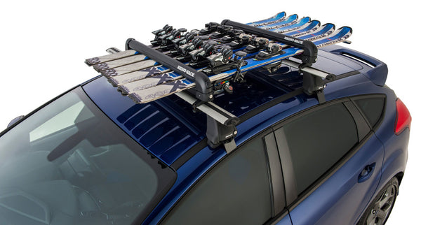 Rhino-Rack Universal Ski/Snowboard Carrier - Fits 6 Pairs of Skis or 4 Snowboards - Black - Bull Strap