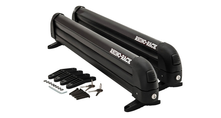 Rhino-Rack Universal Ski/Snowboard Carrier - Fits 6 Pairs of Skis or 4 Snowboards - Black - Bull Strap