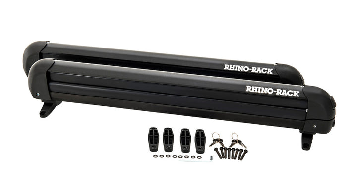 Rhino-Rack Universal Ski/Snowboard Carrier - Fits 6 Pairs of Skis or 4 Snowboards - Black - Bull Strap