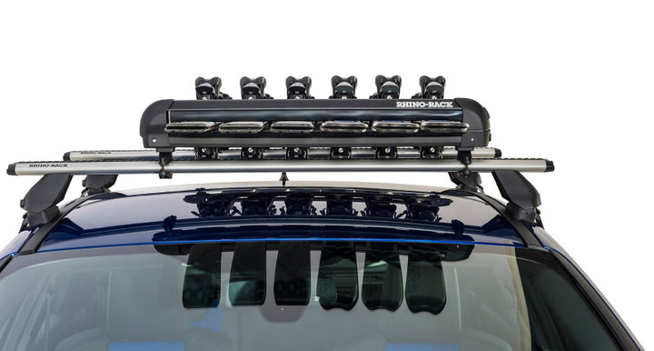 Rhino-Rack Universal Ski/Snowboard Carrier - Fits 6 Pairs of Skis or 4 Snowboards - Black - Bull Strap