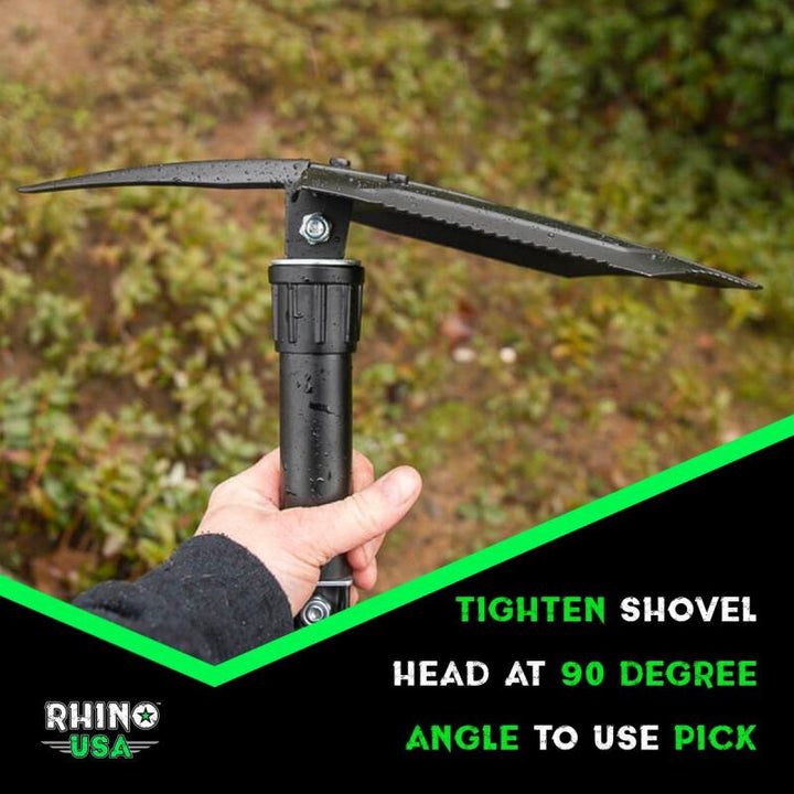 Rhino USA Folding Recovery Shovel W/Pick - Bull Strap