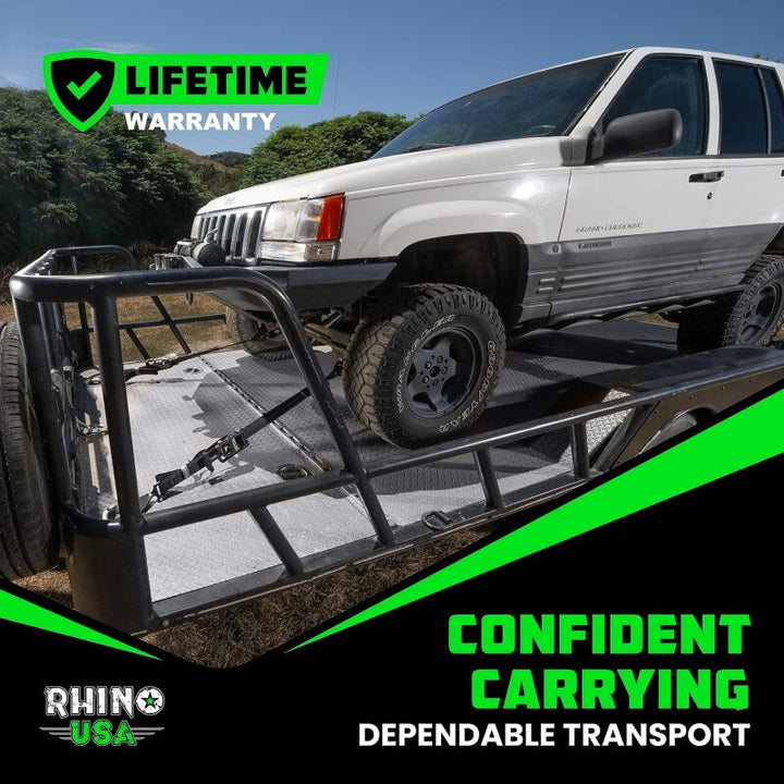 Rhino USA Heavy Duty Vehicle Tie Down Kit (Snap Hook) - Bull Strap