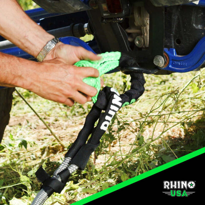 Rhino USA Kinetic Energy Recovery Rope (7/8In X 20Ft) Green - Bull Strap