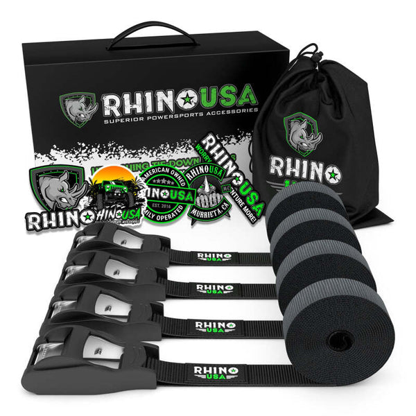 Rhino USA Lashing Straps 1In X 12Ft - Set Of 4 - Bull Strap