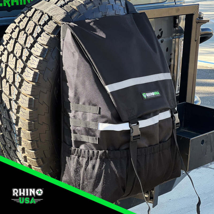 Rhino USA Spare Tire Trash Bag - Black - Bull Strap