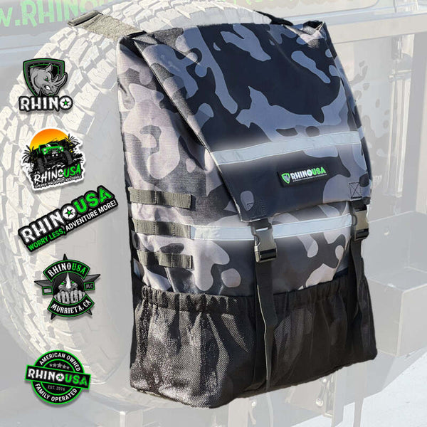 Rhino USA Spare Tire Trash Bag - Camo - Bull Strap