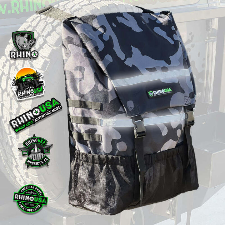 Rhino USA Spare Tire Trash Bag - Camo - Bull Strap