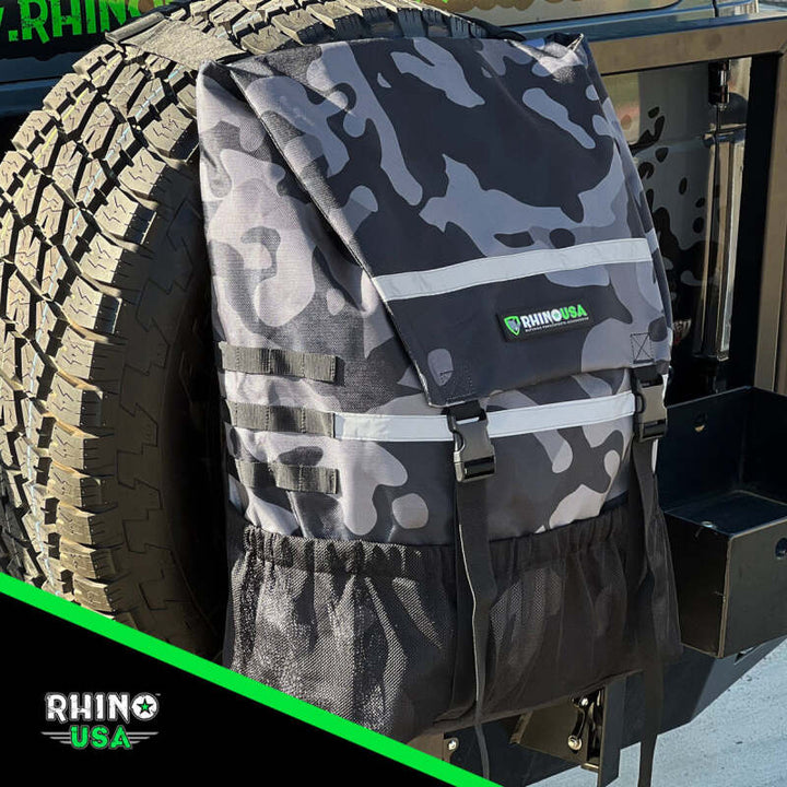 Rhino USA Spare Tire Trash Bag - Camo - Bull Strap
