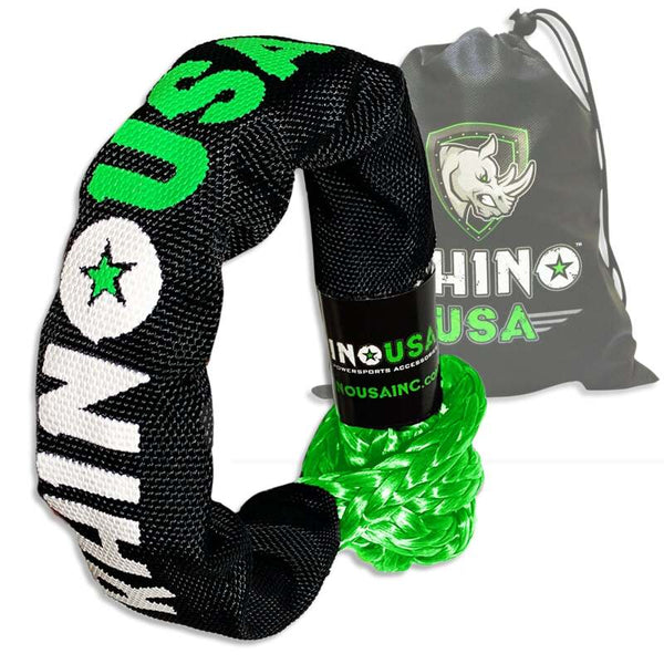 Rhino USA Synthetic Soft Shackle Green - Bull Strap