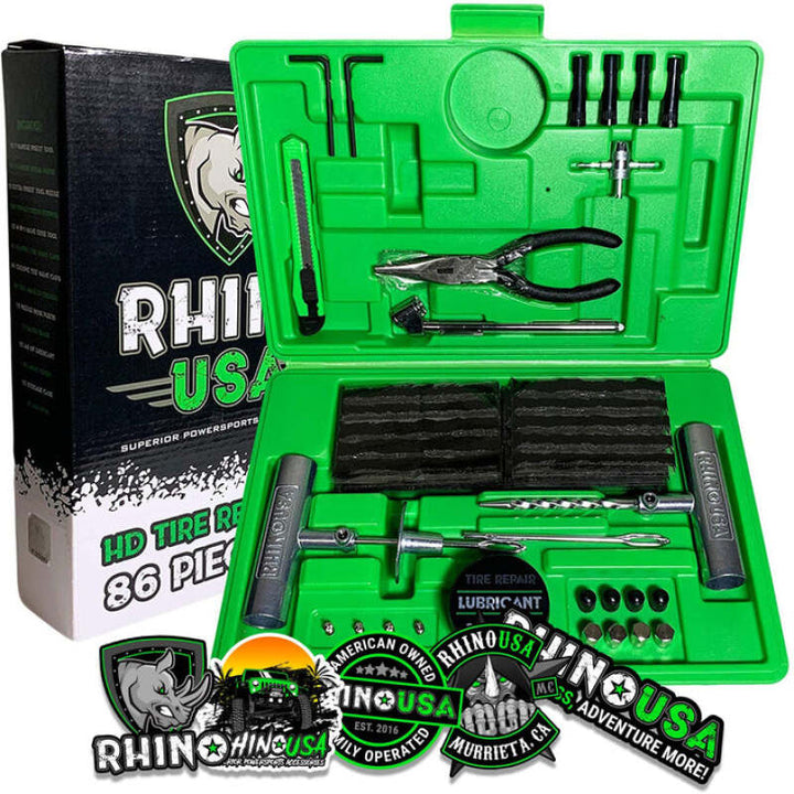 Rhino USA Tire Repair Plug Kit, 86 Pieces - Bull Strap