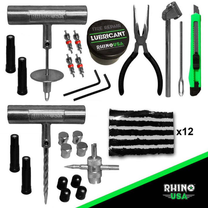 Rhino USA Tire Repair Plug Kit, 86 Pieces - Bull Strap