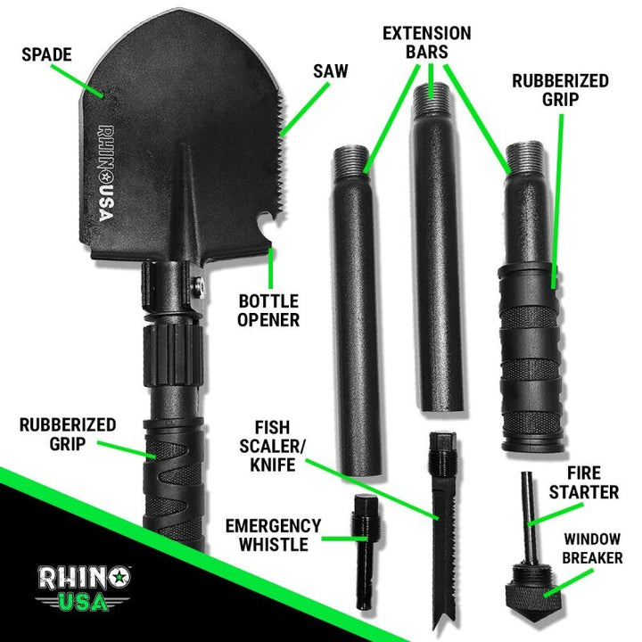 Rhino USA Ultimate Survival Shovel - Bull Strap