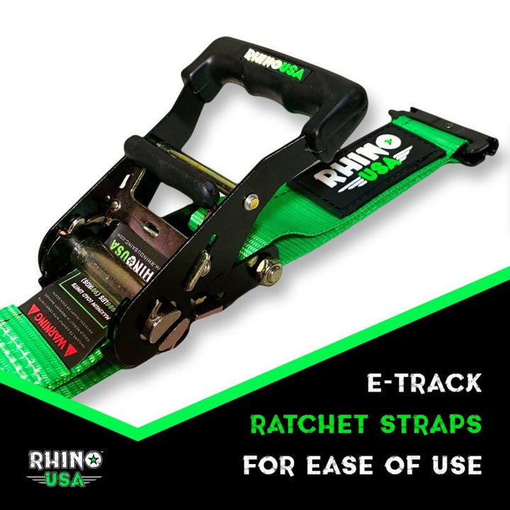 Rhino USA Utv Wheel Chock Tie-Down Kit (2-Wheel Kit) (Green) - Bull Strap