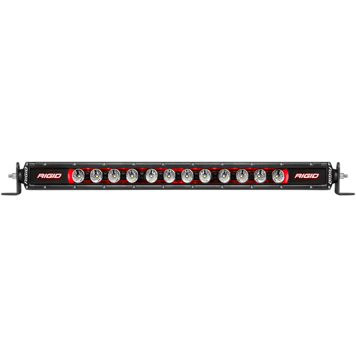 Rigid Industries 10in Radiance Plus SR-Series Single Row LED Light Bar with 8 Backlight Options - Bull Strap