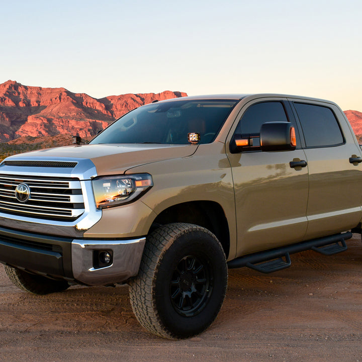 Rigid Industries 14-20 Toyota Tundra A-Pillar Light Kit w/D-SS Flood - Bull Strap