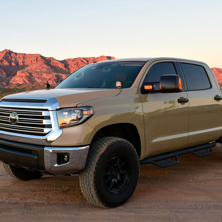 Rigid Industries 14-20 Toyota Tundra A-Pillar Light Kit w/D-SS Flood - Bull Strap