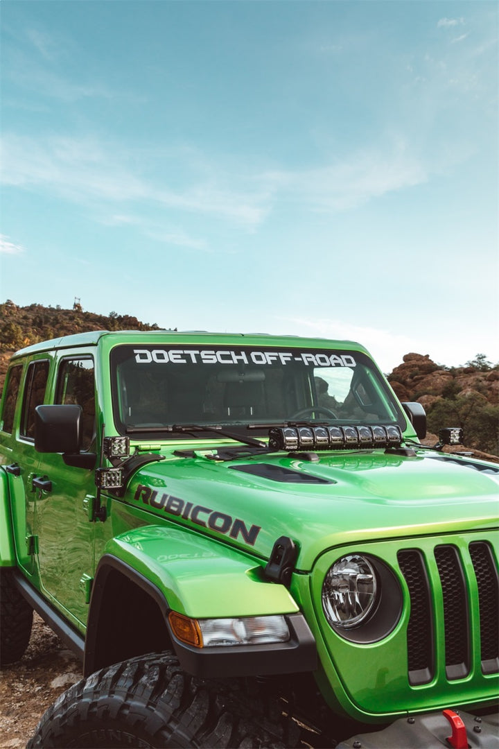 Rigid Industries 2018 Jeep JL - Hood Mount Kit - Mounts 20in Adapt Series - Bull Strap