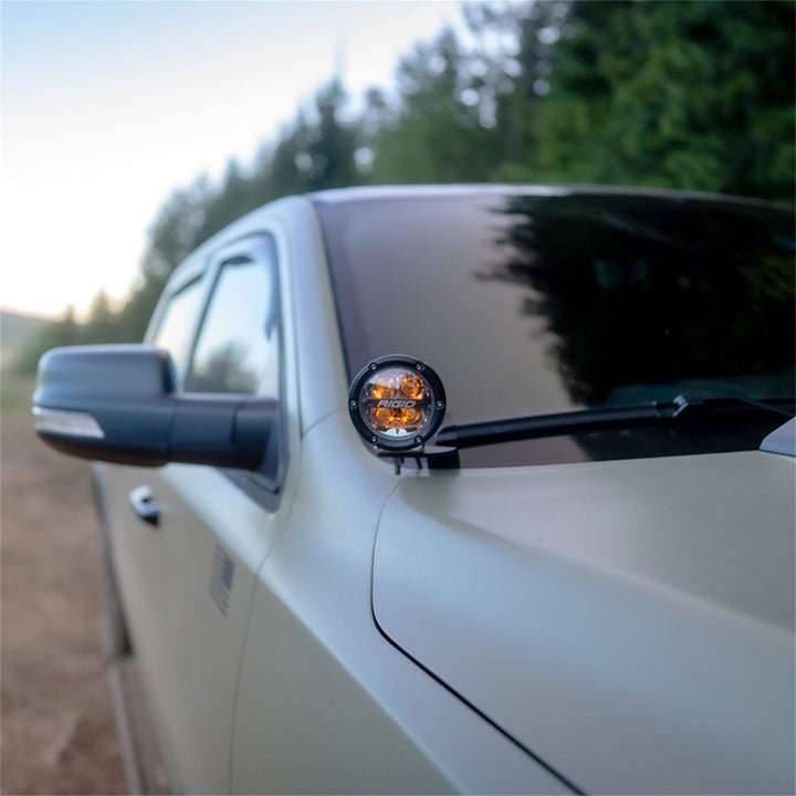 Rigid Industries 2019+ Dodge Ram 1500 A-Pillar LED Light Mounts - Bull Strap