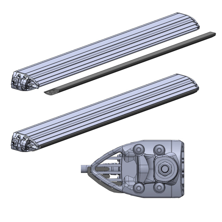 Rigid Industries 2021 Ford Bronco Roof Line Light Kit (Incl. SR spot/flood Combo Bar) - Bull Strap