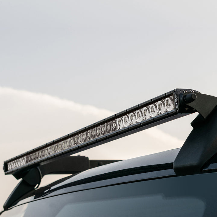 Rigid Industries 2021 Ford Bronco Roof Rack Light Kit (Incl. SR spot/flood Combo Bar) - Bull Strap