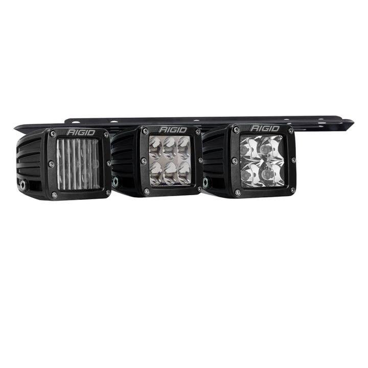 Rigid Industries 2021+ Ford Raptor Triple Fog Lights Kit - Bull Strap