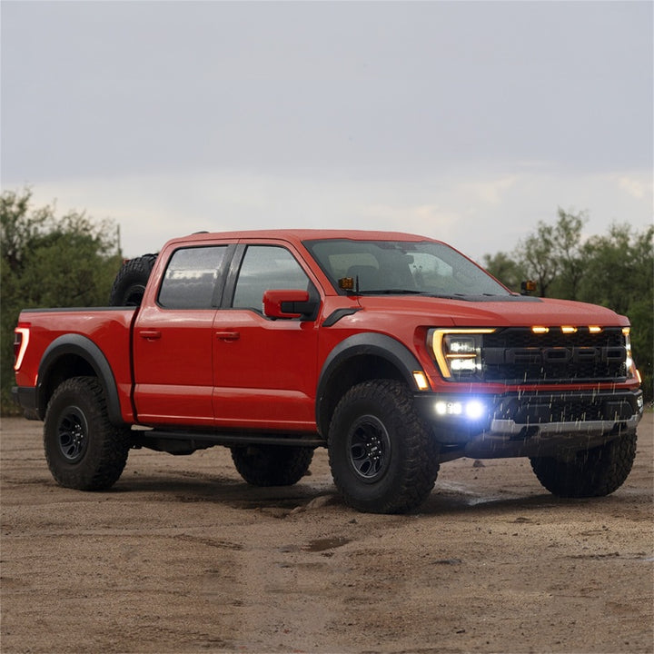 Rigid Industries 2021+ Ford Raptor Triple Fog Lights Kit - Bull Strap