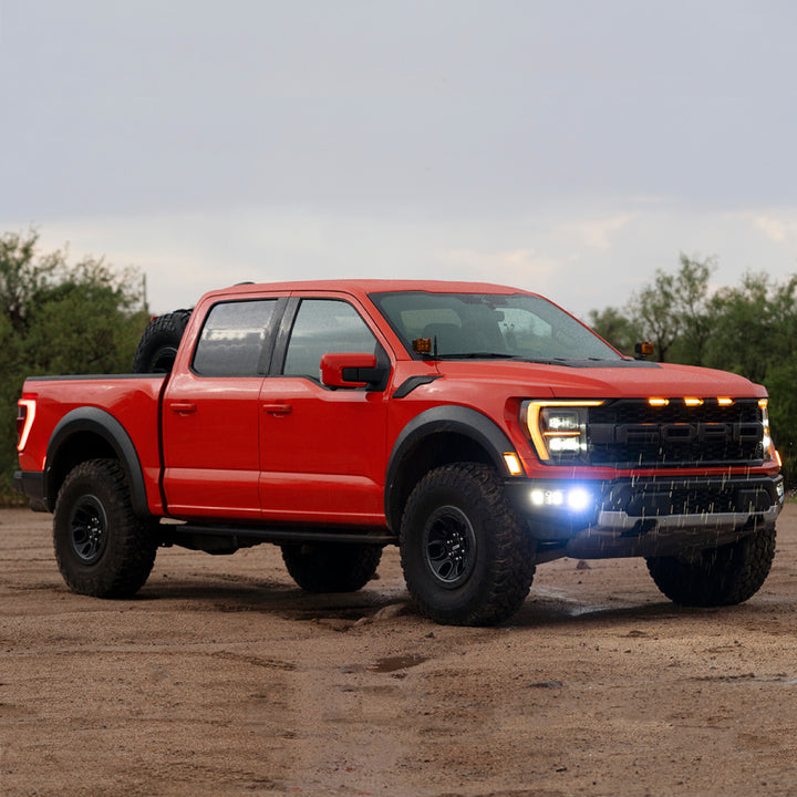 Rigid Industries 2021+ Ford Raptor Triple Fog Lights Kit - Bull Strap