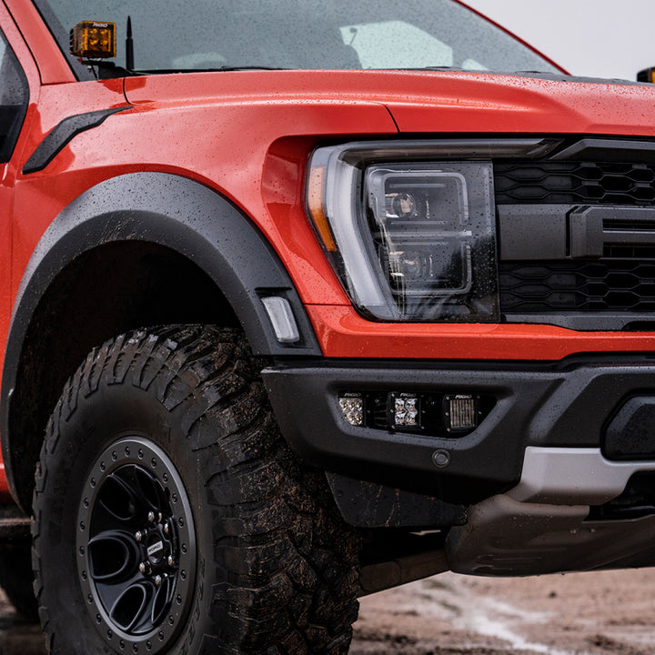 Rigid Industries 2021+ Ford Raptor Triple Fog Lights Kit - Bull Strap