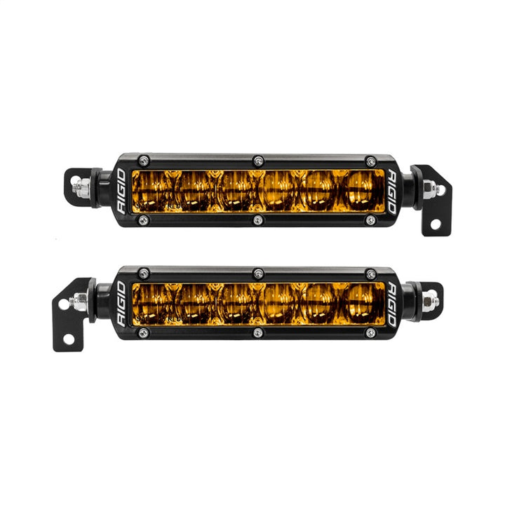 Rigid Industries 2022+ Toyota Tundra 6in SR-Series Selective Yellow Fog Light Kit - Bull Strap