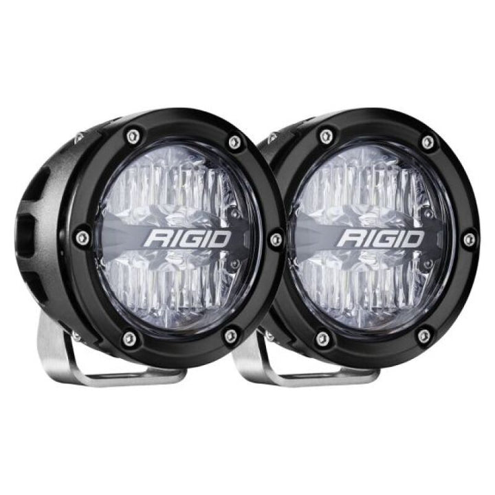 Rigid Industries 360-Series 4in LED Off-Road Drive Beam - RGBW (Pair) - Bull Strap