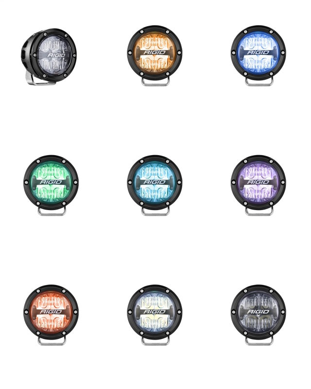 Rigid Industries 360-Series 4in LED Off-Road Drive Beam - RGBW (Pair) - Bull Strap