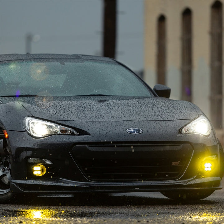 Rigid Industries 360-Series 4in LED SAE J583 Fog Light - Selective Yellow (Pair) - Bull Strap