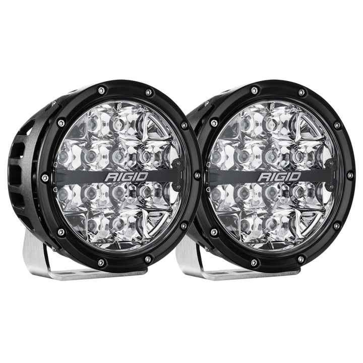 Rigid Industries 360-Series 6in LED Off-Road Spot Beam - RGBW (Pair) - Bull Strap