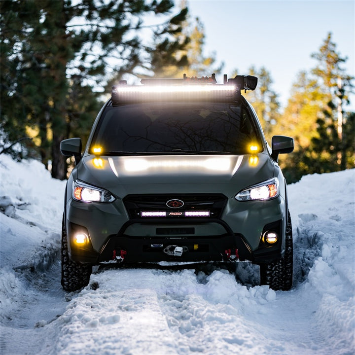 Rigid Industries 360-Series SAE Fog Yellow/White Pair - Bull Strap