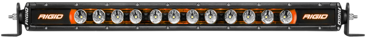 Rigid Industries 50in Radiance Plus SR-Series Single Row LED Light Bar with 8 Backlight Options - Bull Strap
