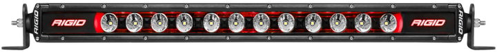 Rigid Industries 50in Radiance Plus SR-Series Single Row LED Light Bar with 8 Backlight Options - Bull Strap