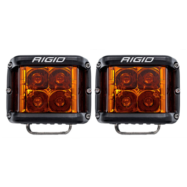 Rigid Industries D-SS Spot w/ Amber PRO Lens (Pair) - Bull Strap