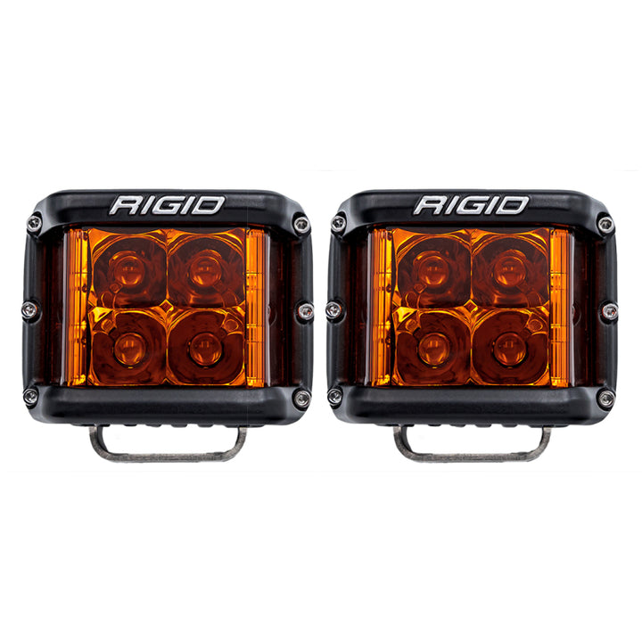 Rigid Industries D-SS Spot w/ Amber PRO Lens (Pair) - Bull Strap