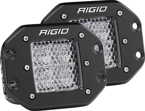 Rigid Industries Dually - Flush Mount - 60 Deg. Lens - Set of 2 - Bull Strap